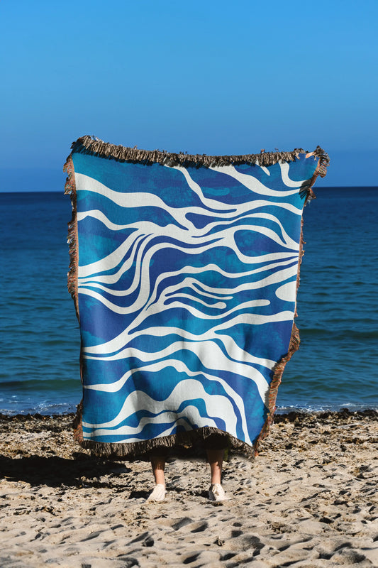 The Blue Drift Woven Blanket